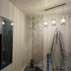 Salice e ombre, decorazione a parete