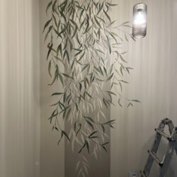 Salice e ombre, decorazione a parete