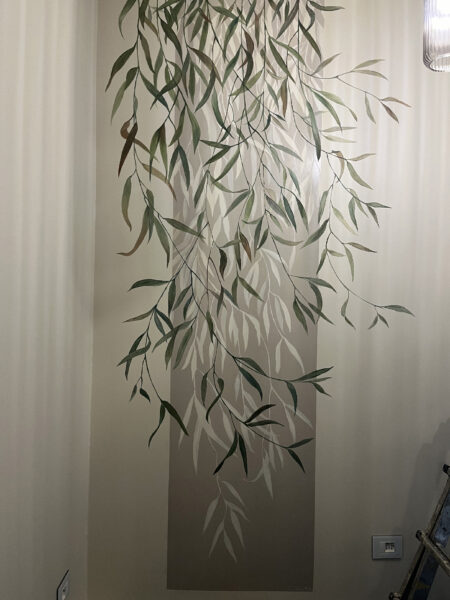 Salice e ombre, decorazione a parete