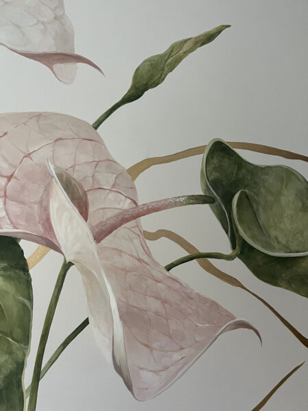 Anthurium, parete floreale