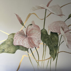 Anthurium, parete floreale