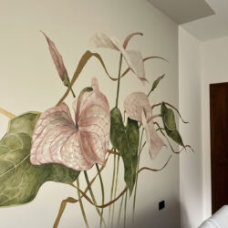 Anthurium, parete floreale