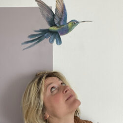 Fiori esotici e colibrì