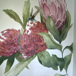 Fiori esotici e colibrì