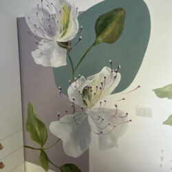 Fiori esotici e colibrì