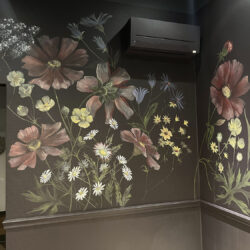 Fiori esotici e colibrì